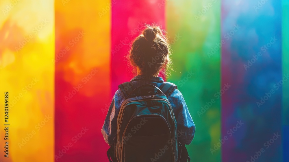 Obraz premium Confident Child in Colorful World