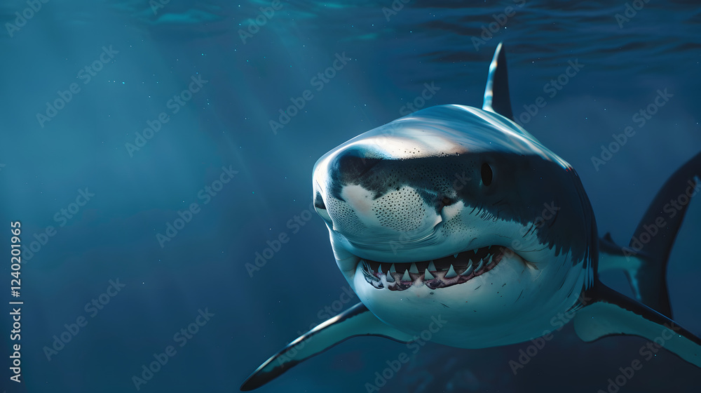 Fototapeta premium Shark realistic close up