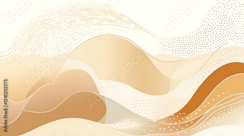 Beige wave abstract background design