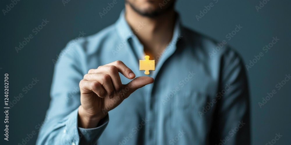 Fototapeta premium Business strategist solving problems in a steady pose office