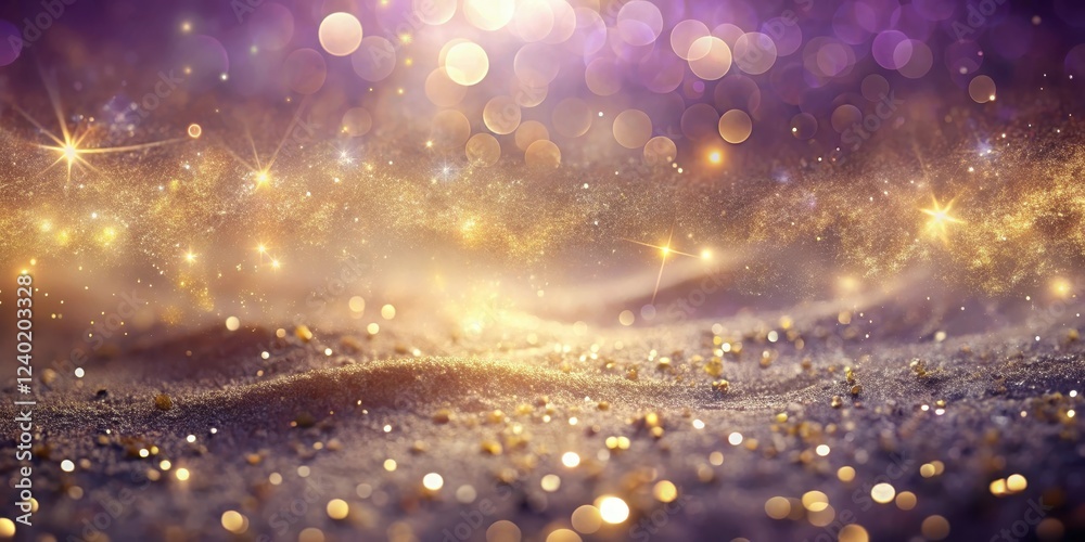 Obraz premium Golden Sparkle Dust and Shimmering Lightscape A Magical Background for Festive Designs