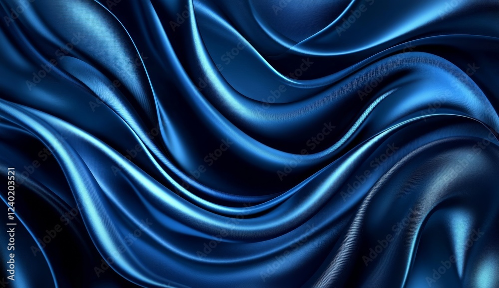 Abstract blue silk waves, flowing fabric texture. Abstract blue silk waves, flowing fabric texture.
