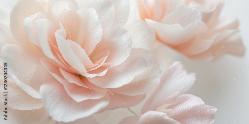 Delicate pastel flower petals softly overlapping Delicate pastel flower petals softly overlapping