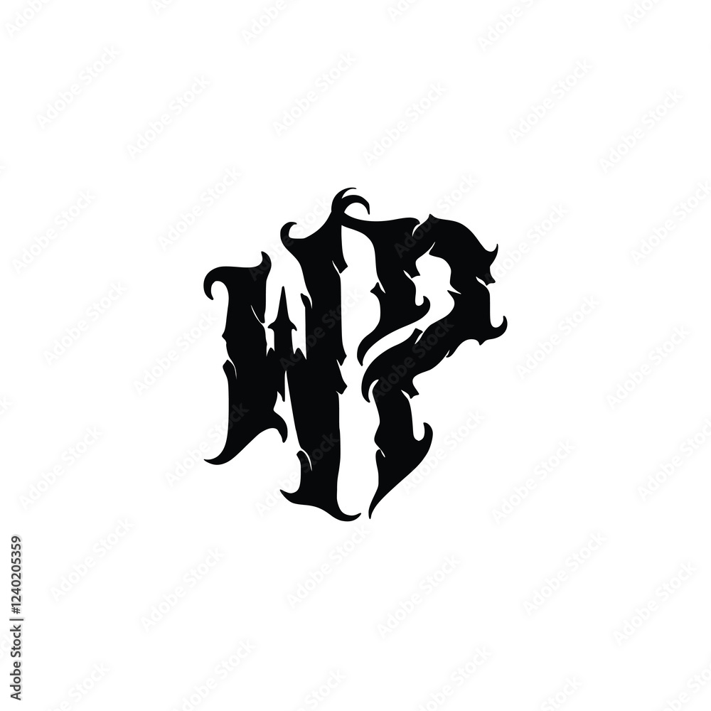 WP monogram logo design letter text name symbol monochrome logotype alphabet character simple logo WP monogram logo design letter text name symbol monochrome logotype alphabet character simple logo