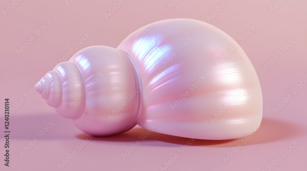 Pink Pearl Shell 3D Render Abstract Seashell Pink Pearl Shell 3D Render Abstract Seashell