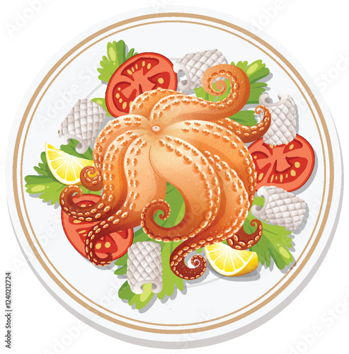 Delicious Seafood Mix with Vegetables