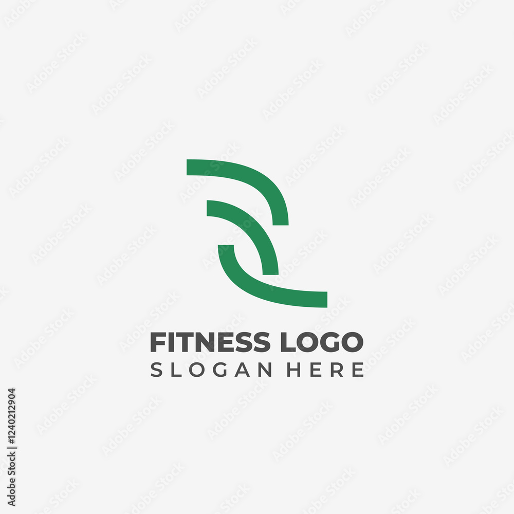 Minimalist Lineart Logo for Gym and Sports with Human Shape Marming Up Minimalist Lineart Logo for Gym and Sports with Human Shape Marming Up