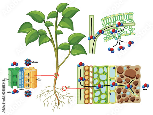 Photosynthesis Process in Plants Illustrated