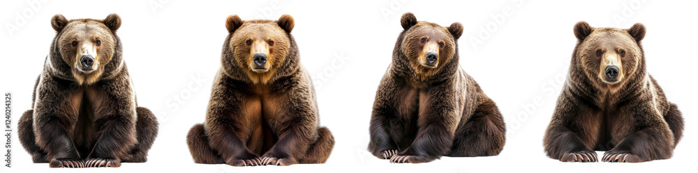 Obraz premium Majestic bear isolated on a white background. Mix Collection Png.