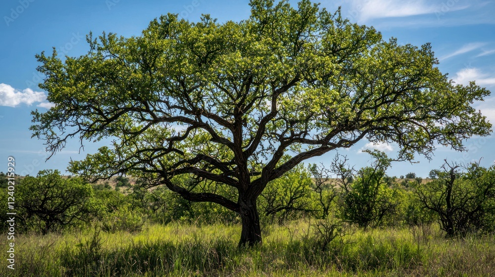 Tree supporting a diverse array of wildlife, showcasing nature's interdependence