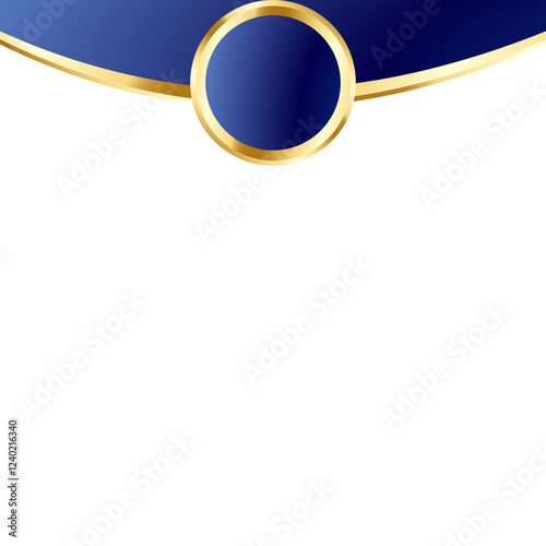 Abstract Blue Background with Gold Accent