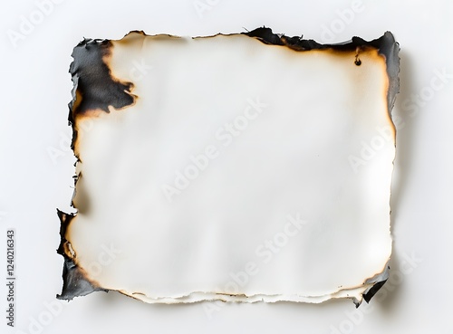 Burned edges white paper sheet background