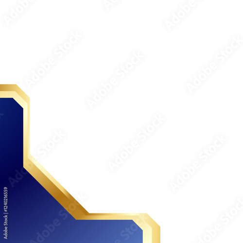 Abstract Blue Background with Gold Accent