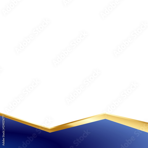 Abstract Blue Background with Gold Accent