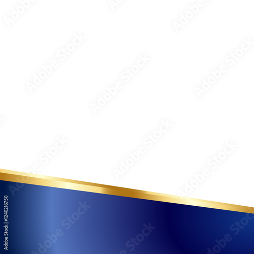 Abstract Blue Background with Gold Accent