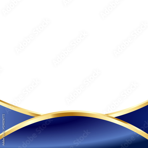 Abstract Blue Background with Gold Accent