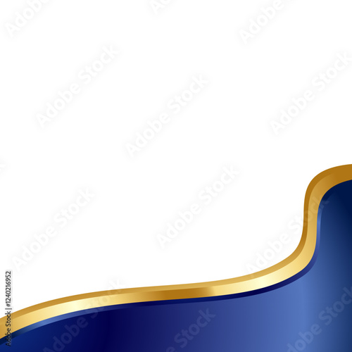 Abstract Blue Background with Gold Accent