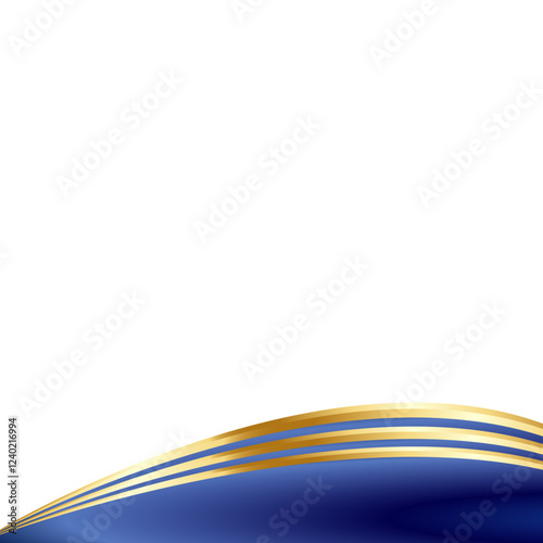 Abstract Blue Background with Gold Accent