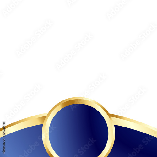 Abstract Blue Background with Gold Accent