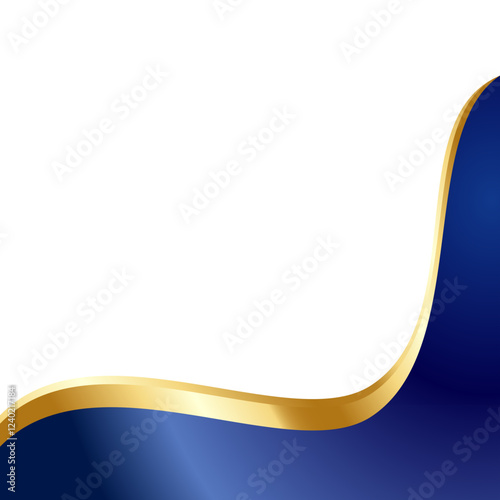 Abstract Blue Background with Gold Accent