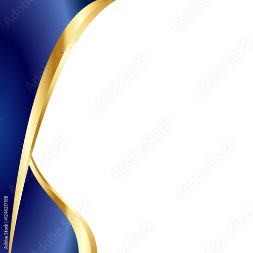 Abstract Blue Background with Gold Accent