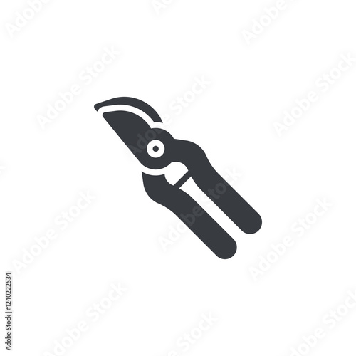 Garden pruning shears vector icon