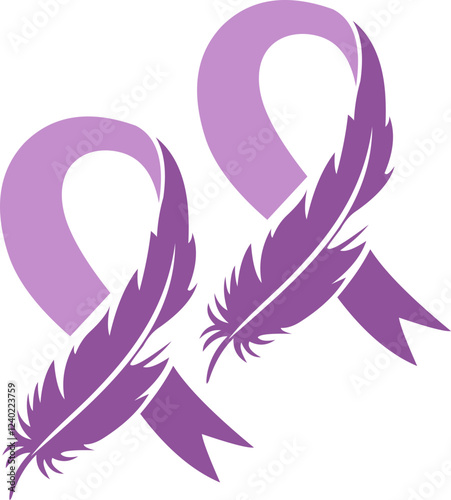 World Cancer Awereness day Ribbon