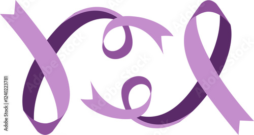 World Cancer Awereness day Ribbon