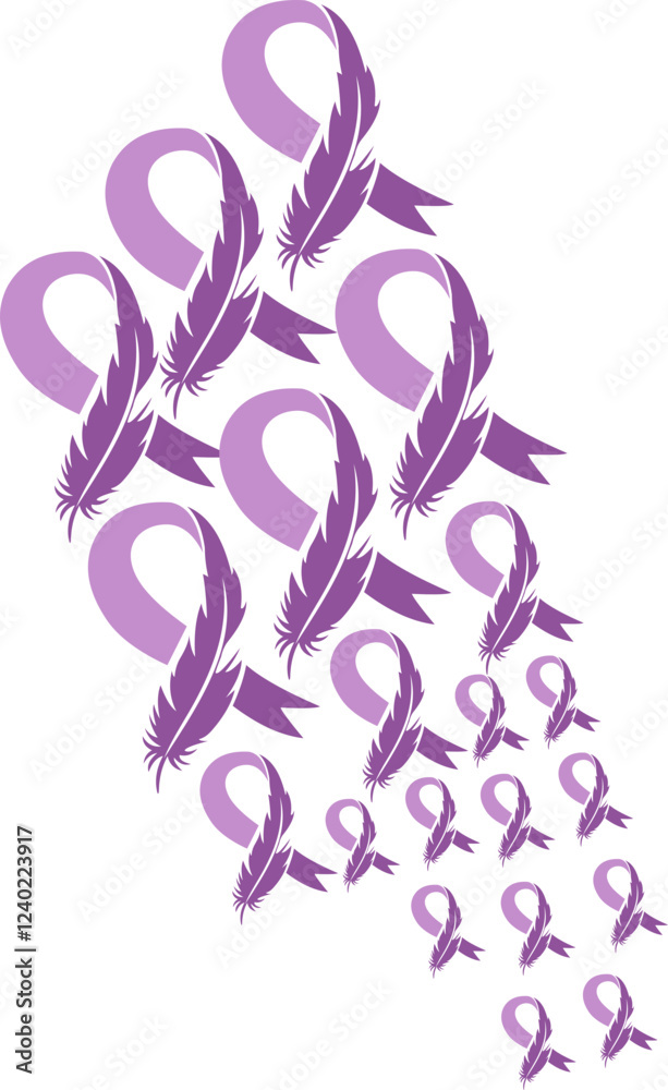 World Cancer Awereness day Ribbon World Cancer Awereness day Ribbon