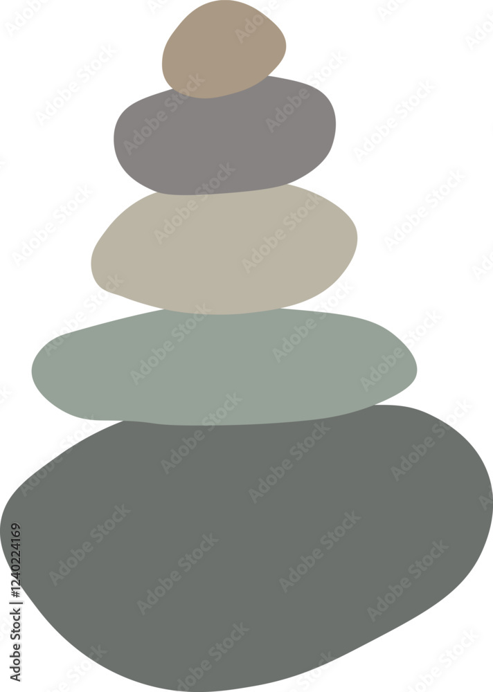 Stacked Stone Balancing Art Illustration Stacked Stone Balancing Art Illustration