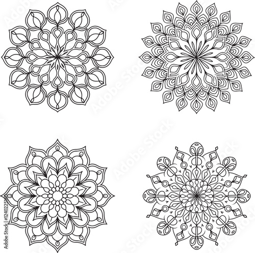 simple and easy mandala art for mehendi design, mandala design for henna design (6)