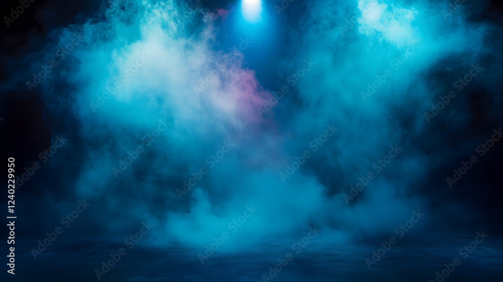 Abstract Blue Smoke Background Texture with Light Abstract Blue Smoke Background Texture with Light