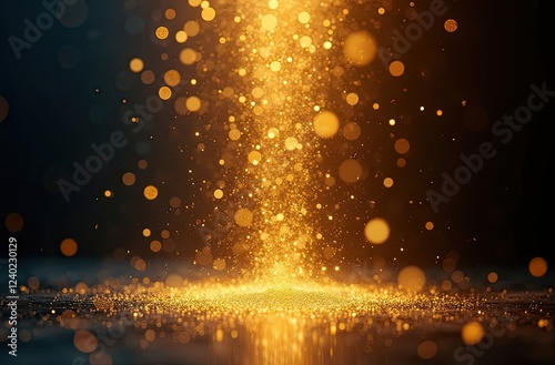 Wallpaper Mural A burst of shimmering, golden light with a dramatic bokeh effect. Conveys a sense of luxury, magic, celebration, and warmth. Suitable for holiday promotions, awards ceremonies, or designs needing a to Torontodigital.ca