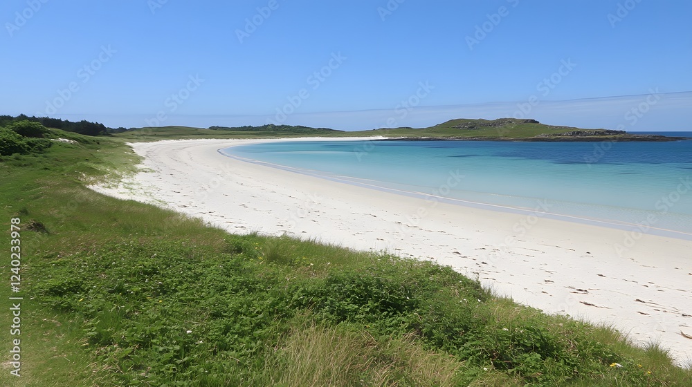 Stunning Secluded Beach with White Sand and Turquoise Water Stunning Secluded Beach with White Sand and Turquoise Water