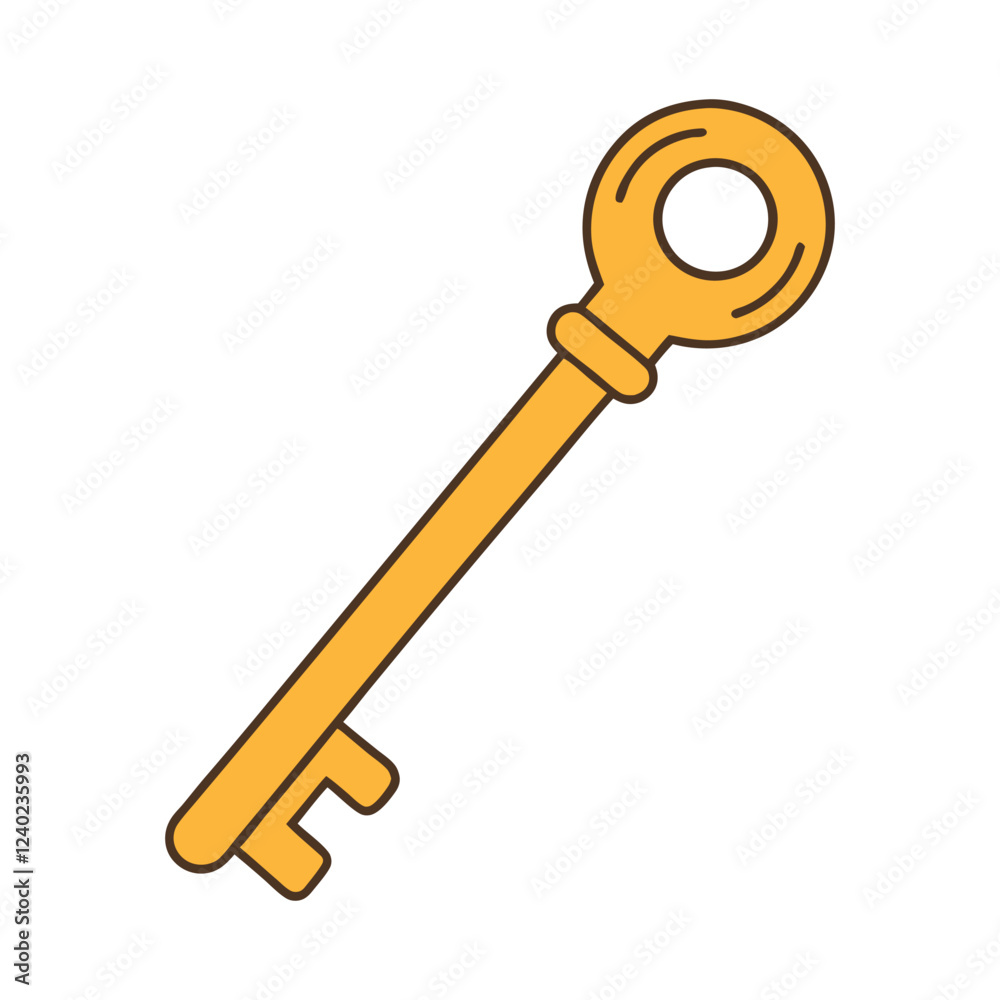 A silhouette key on a white background. A silhouette key on a white background.