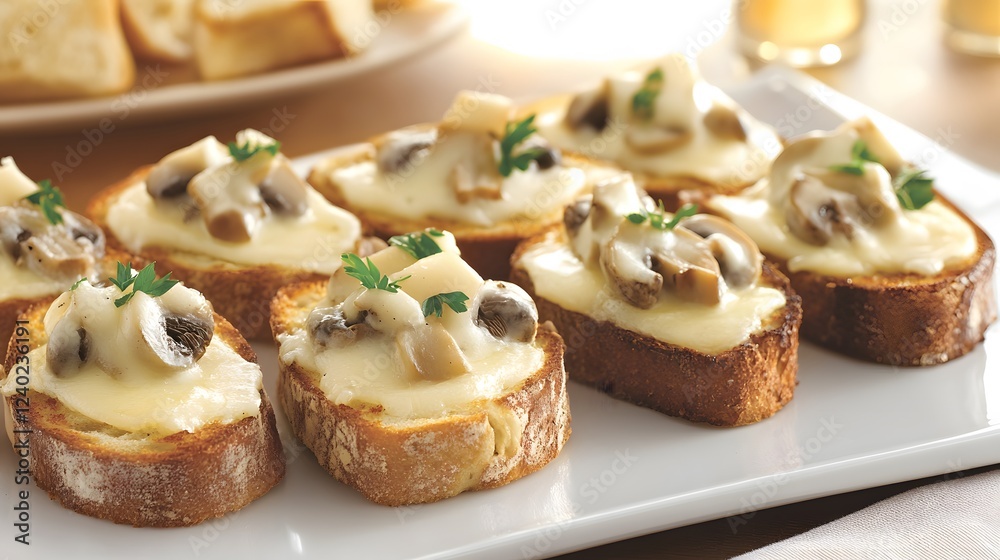 Delicious Creamy Mushroom Bruschetta Appetizers Delicious Creamy Mushroom Bruschetta Appetizers