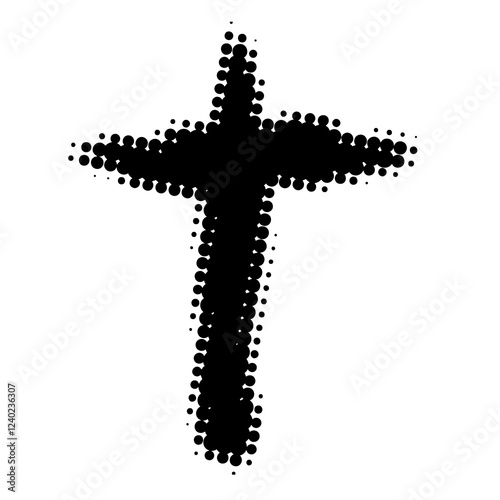 Cross doodle hand drawn line art set vector sketch drawing line catholic easter ash wednesday