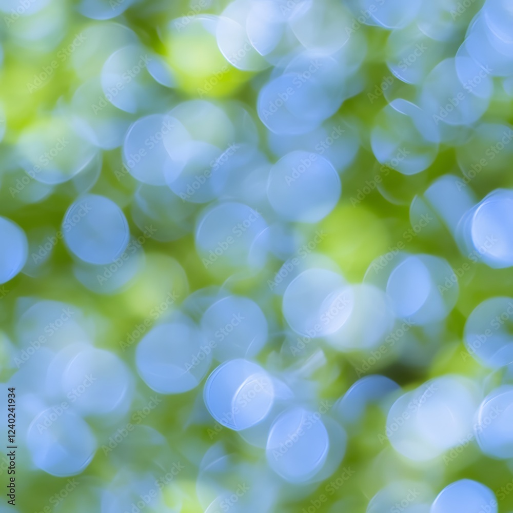 Fototapeta premium Abstract Bokeh Background Green Blue Light Circles