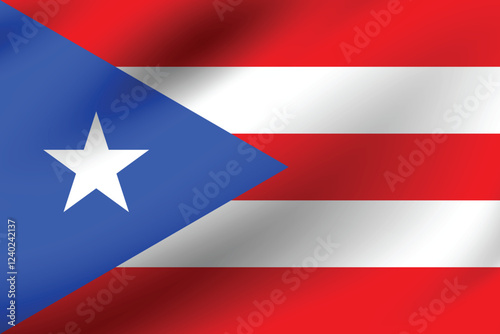 Free Download Puerto Rico flag official colors and proportion digital vector illustration. Pleated flag. - GFXLoad