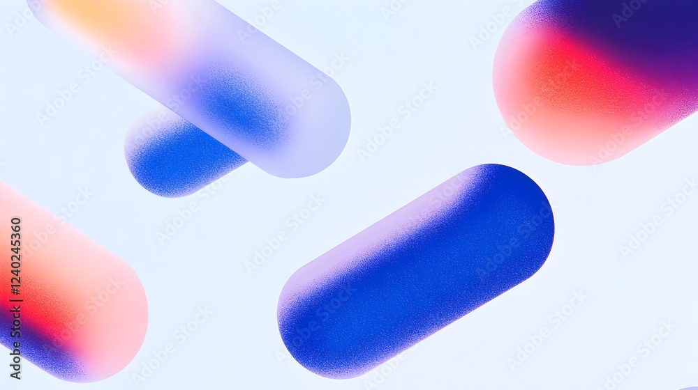 Abstract 3d gradient cylinder with grain textured background Abstract 3d gradient cylinder with grain textured background