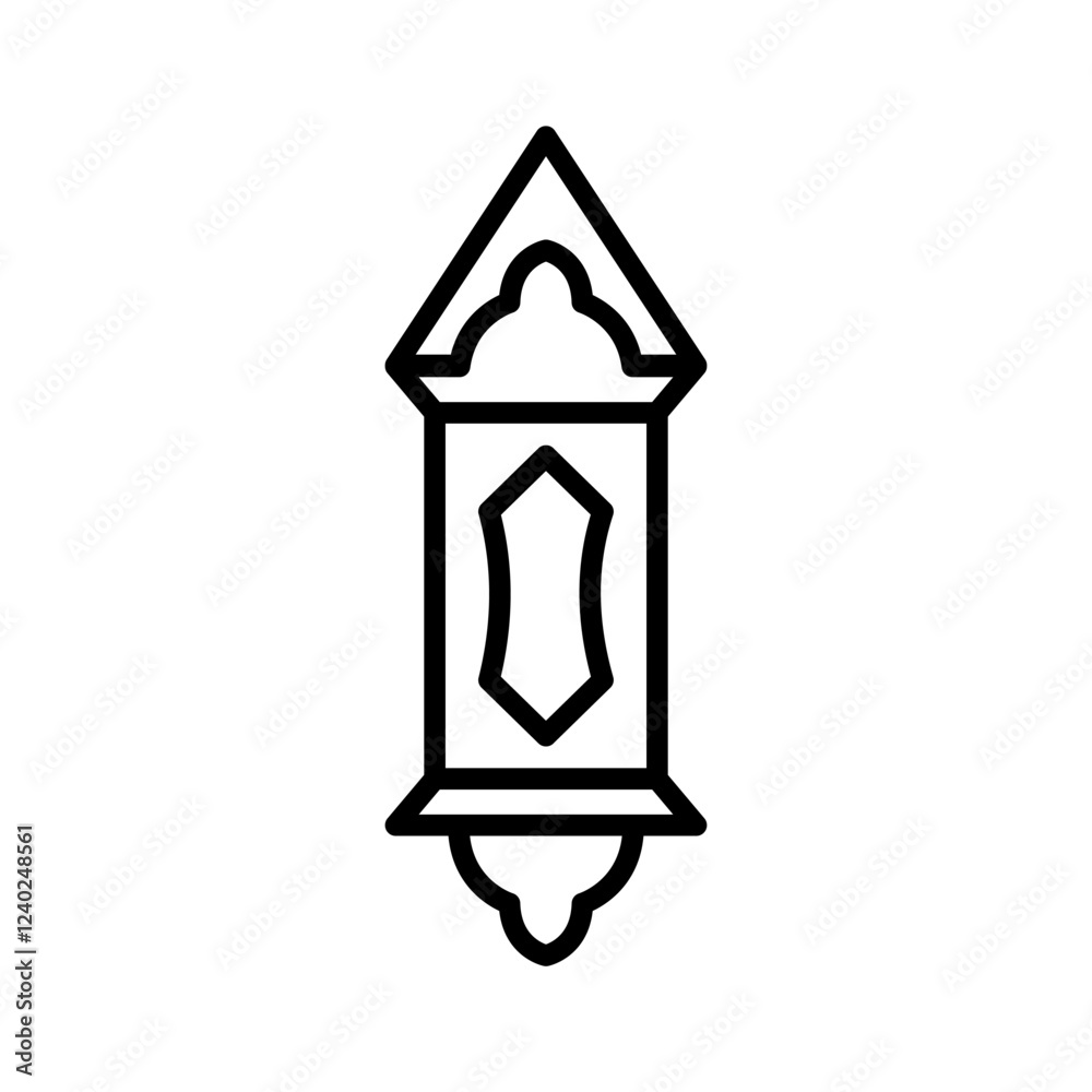 Simple outline design of a mosque-style lantern, perfect for Ramadhan, Islam, and Eid Fitri decorations. Simple outline design of a mosque-style lantern, perfect for Ramadhan, Islam, and Eid Fitri decorations.