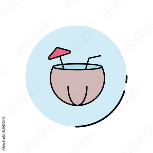 Coconut Drink vector icon