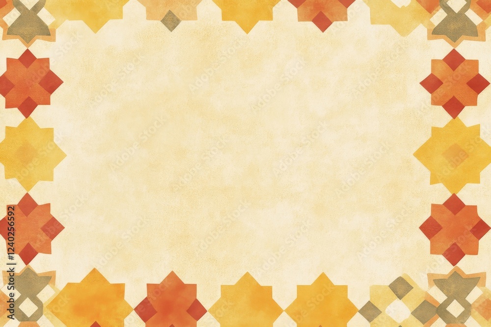 Geometric Autumnal Border Design: A Warm, Earthy Pattern for Fall Geometric Autumnal Border Design: A Warm, Earthy Pattern for Fall