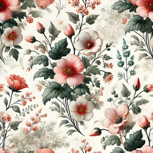 A floral watercolor pattern, perfect for adding a touch of romance to any design.