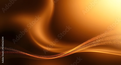 Black dark brown chocolate coffee caramel gold white abstract background. Color gradient ombre blend blur flow fluid. Noise grain mesh. Bright light glitter glow. Line wave photo