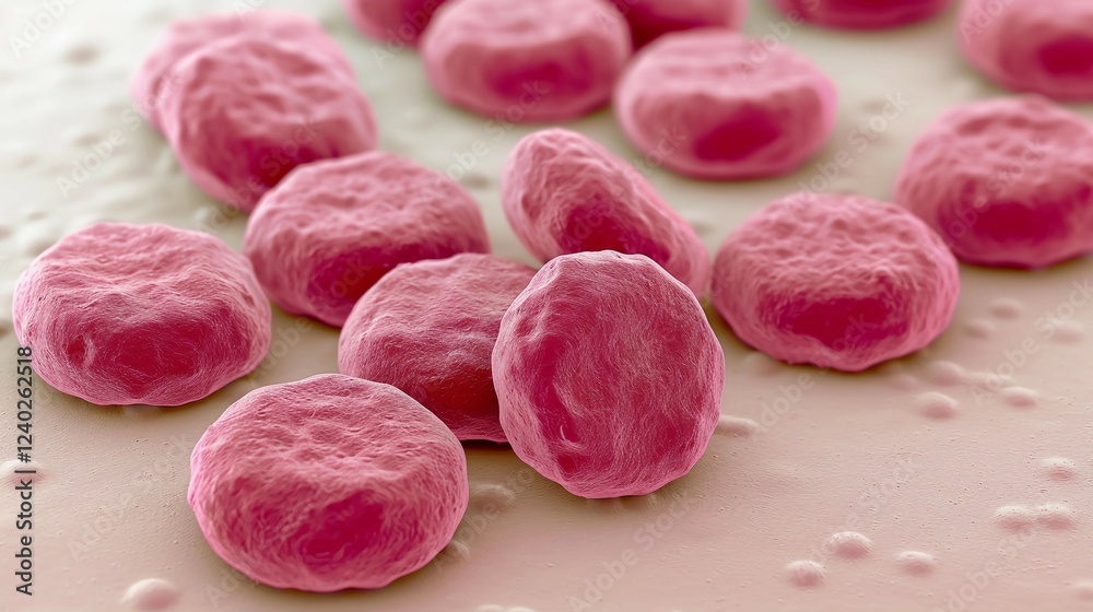 Close-up view of norovirus particles showcasing intricate structure and texture, representing microbiology, virology, and infectious disease concepts. Close-up view of norovirus particles showcasing intricate structure and texture, representing microbiology, virology, and infectious disease concepts.