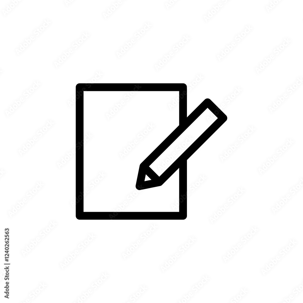 writing paper icon vector design template writing paper icon vector design template