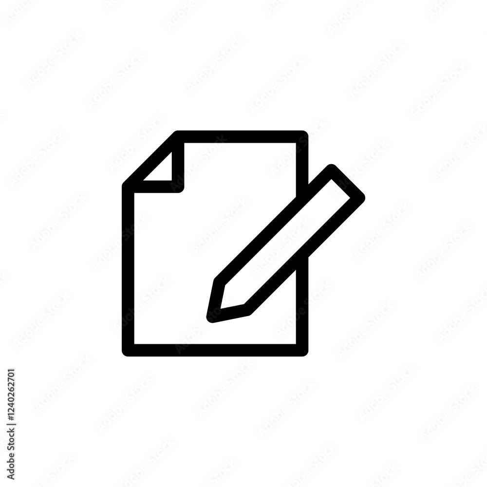 writing paper icon vector design template writing paper icon vector design template