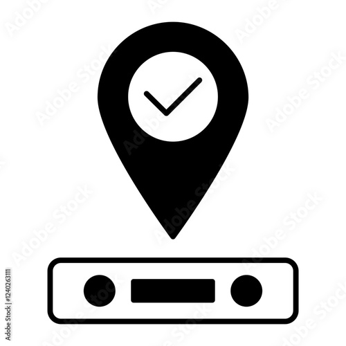 Free Download GPS tracker black icon - GFXLoad