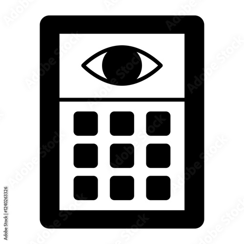 Retina scanner black icon